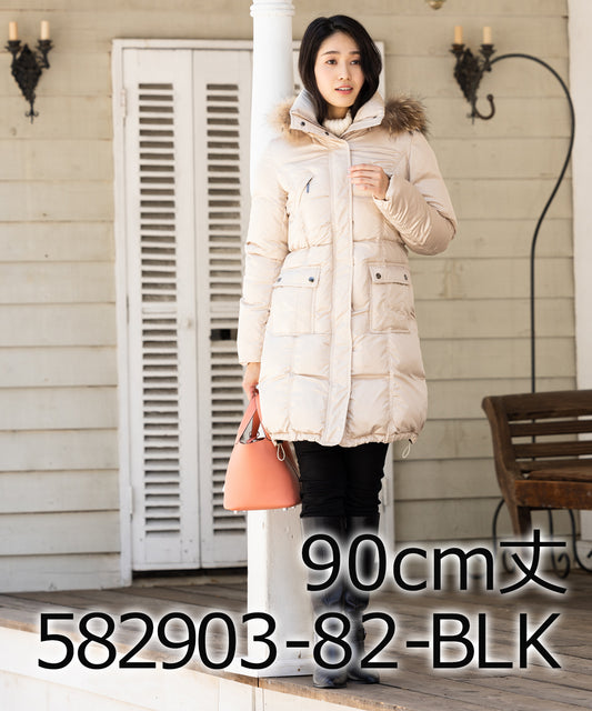 サンプル 処分セール  90㎝丈ひざ丈ダウンコート 582903