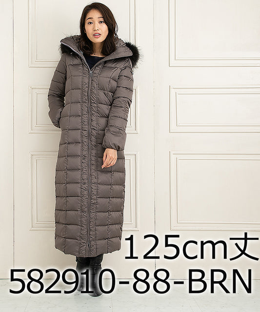 サンプル 処分セール  125㎝丈ひざ丈ダウンコート 582910