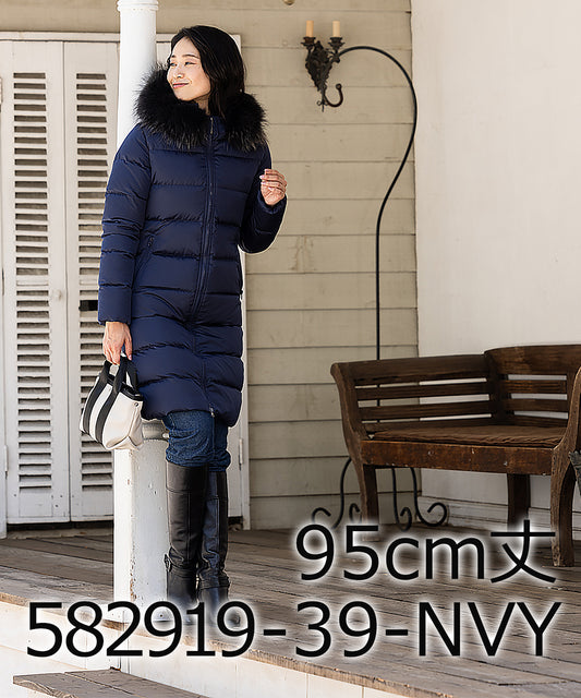 サンプル 処分セール  95㎝丈ひざ丈ダウンコート 582919