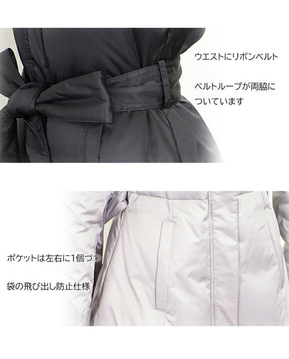 [Amian House] 50% OFF SALE Super long down coat with fox fur Gray is an additional 2000 yen OFF